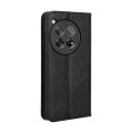 For OnePlus 12R / Ace 3 5G Magnetic Buckle Retro Texture Leather Phone Case(Black)