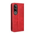 For OnePlus Ace 3V 5G / Nord CE4 5G Magnetic Buckle Retro Texture Leather Phone Case(Red)