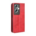 For OnePlus Nord N30 SE / OPPO A79 5G Magnetic Buckle Retro Texture Leather Phone Case(Red)