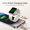 JOYROOM S-IW012 2 in 1 USB to 8 Pin + Magnetic Watch Wireless Charging Data Cable, Cable Length: 1.5