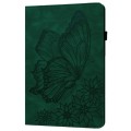 For Xiaomi Redmi Pad SE Big Butterfly Embossed Leather Tablet Case(Green)