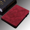 For Xiaomi Pad 6 Max 14 2023 Big Butterfly Embossed Leather Tablet Case(Red)