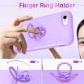 For iPhone SE 2022 / 2020 / 8 / 7 L2 Rotating Ring Holder Magnetic Phone Case(Light Purple)