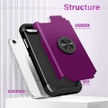 For iPhone SE 2022 / 2020 / 8 / 7 L2 Rotating Ring Holder Magnetic Phone Case(Dark Purple)