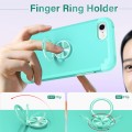 For iPhone 8 Plus / 7 Plus L2 Rotating Ring Holder Magnetic Phone Case(Mint Green)