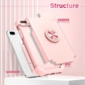 For iPhone 8 Plus / 7 Plus L2 Rotating Ring Holder Magnetic Phone Case(Rose Gold)