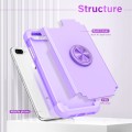 For iPhone 8 Plus / 7 Plus L2 Rotating Ring Holder Magnetic Phone Case(Light Purple)