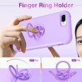 For iPhone 8 Plus / 7 Plus L2 Rotating Ring Holder Magnetic Phone Case(Light Purple)