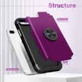 For iPhone 8 Plus / 7 Plus L2 Rotating Ring Holder Magnetic Phone Case(Dark Purple)
