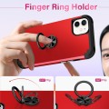 For iPhone 12 / 12 Pro L2 Rotating Ring Holder Magnetic Phone Case(Red)