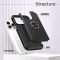 For iPhone 12 Pro Max L2 Rotating Ring Holder Magnetic Phone Case(Black)