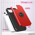 For iPhone 13 L2 Rotating Ring Holder Magnetic Phone Case(Red)