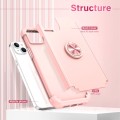 For iPhone 13 L2 Rotating Ring Holder Magnetic Phone Case(Rose Gold)