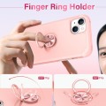 For iPhone 13 L2 Rotating Ring Holder Magnetic Phone Case(Rose Gold)