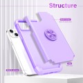 For iPhone 13 L2 Rotating Ring Holder Magnetic Phone Case(Light Purple)