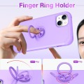 For iPhone 13 L2 Rotating Ring Holder Magnetic Phone Case(Light Purple)