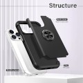 For iPhone 13 Pro L2 Rotating Ring Holder Magnetic Phone Case(Black)