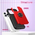 For iPhone 13 Pro Max L2 Rotating Ring Holder Magnetic Phone Case(Red)