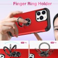 For iPhone 13 Pro Max L2 Rotating Ring Holder Magnetic Phone Case(Red)