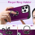 For iPhone 13 Pro Max L2 Rotating Ring Holder Magnetic Phone Case(Dark Purple)