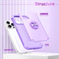 For iPhone 14 Pro Max L2 Rotating Ring Holder Magnetic Phone Case(Light Purple)