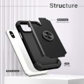 For iPhone X / XS L2 Rotating Ring Holder Magnetic Phone Case(Black)