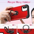 For iPhone X / XS L2 Rotating Ring Holder Magnetic Phone Case(Red)