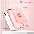 For iPhone X / XS L2 Rotating Ring Holder Magnetic Phone Case(Rose Gold)