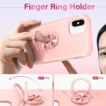 For iPhone X / XS L2 Rotating Ring Holder Magnetic Phone Case(Rose Gold)
