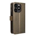 For Itel A70 A665L Diamond Texture Leather Phone Case(Brown)