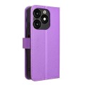 For Itel A70 A665L Diamond Texture Leather Phone Case(Purple)