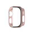 For Apple Watch Ultra 2 / Ultra 49mm Painting PC Hybrid Tempered Film Integrated Watch Case(Rose Gol