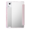 For Lenovo Tab M11 /Xiaoxin Pad 11 2024 Clear Acrylic Deformation Leather Tablet Case(Pink)