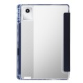 For Lenovo Tab M11 /Xiaoxin Pad 11 2024 Clear Acrylic Deformation Leather Tablet Case(Dark Blue)