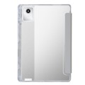 For Lenovo Tab M11 /Xiaoxin Pad 11 2024 Clear Acrylic Deformation Leather Tablet Case(Grey)