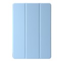 For Lenovo Tab M11 /Xiaoxin Pad 11 2024 Clear Acrylic 3-Fold Leather Tablet Case(Ice Blue)