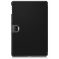 For Honor Pad 9 Custer Pure Color 3-Fold Leather Tablet Case(Black)