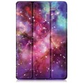 For Honor Pad 9 Custer Painted 3-Fold Leather Tablet Case(Milky Way)