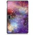 For Honor Pad 9 Custer Painted 3-Fold Leather Tablet Case(Milky Way)