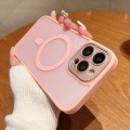 For iPhone 14 Pro Max MagSafe Skin Feel Phone Case with Lens Film(Pink)