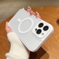 For iPhone 13 Pro Max MagSafe Skin Feel Phone Case with Lens Film(White)