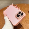 For iPhone 13 Pro Skin Feel Phone Case with Lens Film(Pink)