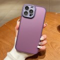 For iPhone 12 Pro Max Skin Feel Phone Case with Lens Film(Purple)