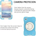 For Samsung Galaxy Tab A9 8.7 2023 Silicone Hybrid PC Tablet Case with Shoulders Strap(Sky Blue)