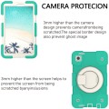 For Samsung Galaxy Tab A9 8.7 2023 Silicone Hybrid PC Tablet Case with Shoulders Strap(Mint Green)