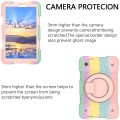 For Samsung Galaxy Tab A9 8.7 2023 Silicone Hybrid PC Tablet Case with Shoulders Strap(Colorful Rose