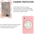 For Samsung Galaxy Tab A9 8.7 2023 Silicone Hybrid PC Tablet Case with Shoulders Strap(Pink)