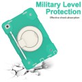 For Samsung Galaxy Tab A9+ 11 2023 Silicone Hybrid PC Tablet Case with Shoulders Strap(Mint Green)