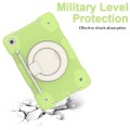 For Samsung Galaxy Tab A9+ 11 2023 Silicone Hybrid PC Tablet Case with Shoulders Strap(Green)