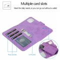 For iPhone 15 Pro Max 2 in 1 Detachable Phone Leather Case(Purple)